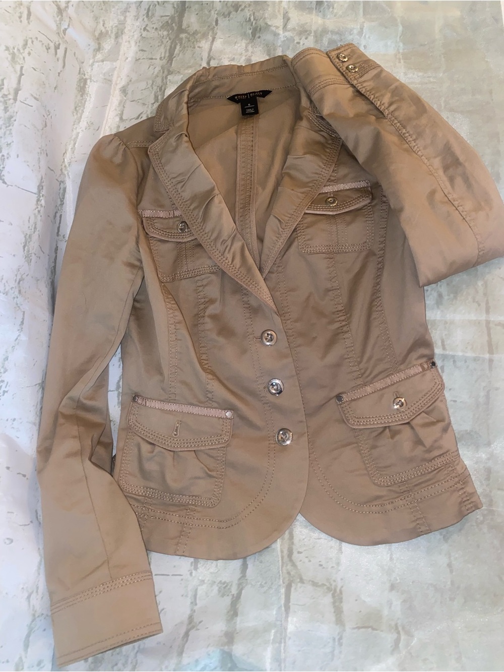 White House Black Market Beige Tailored Blazer